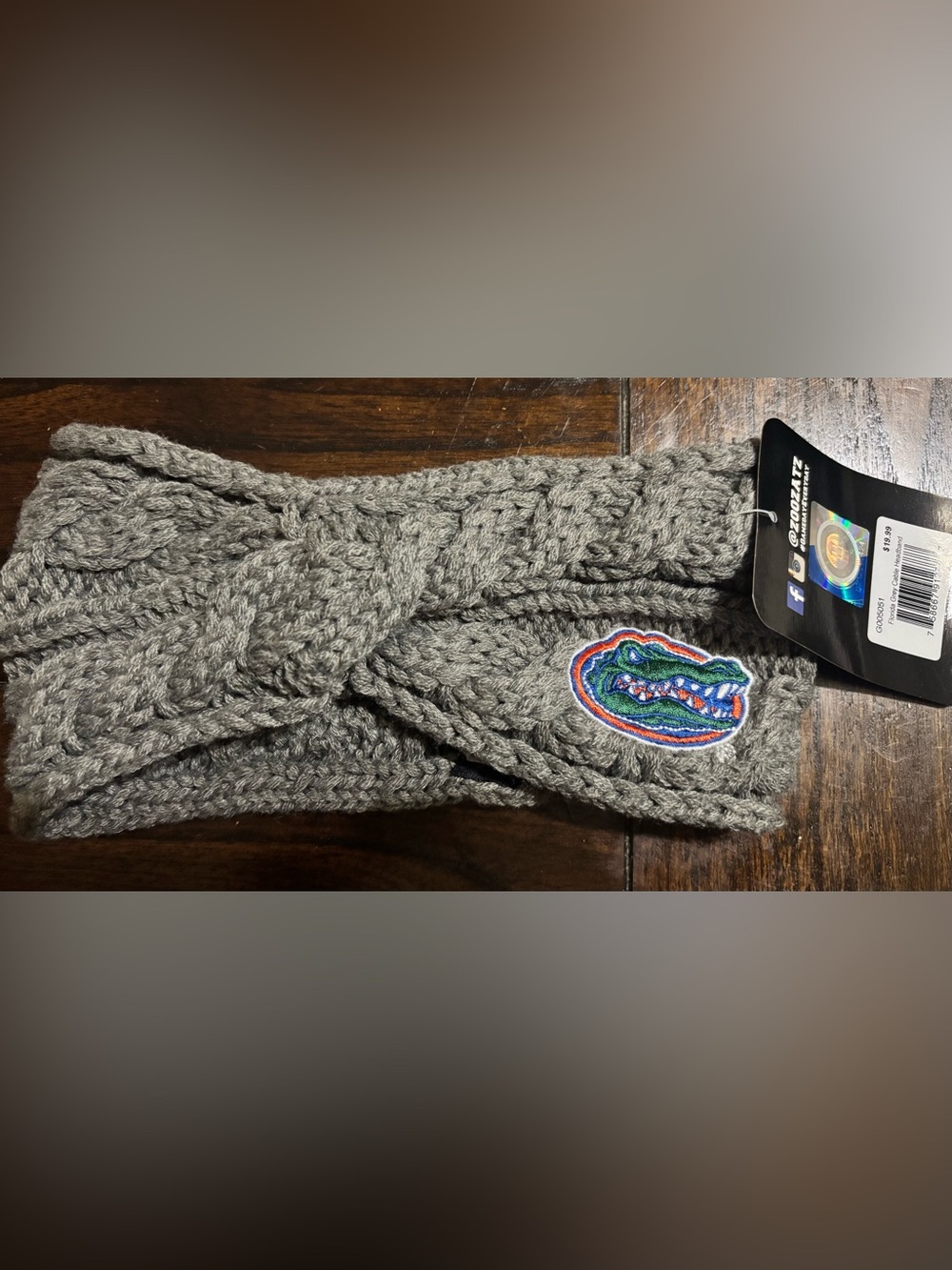 Florida Gators Gray Cable Knit Headband